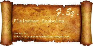 Fleischer Szabolcs névjegykártya